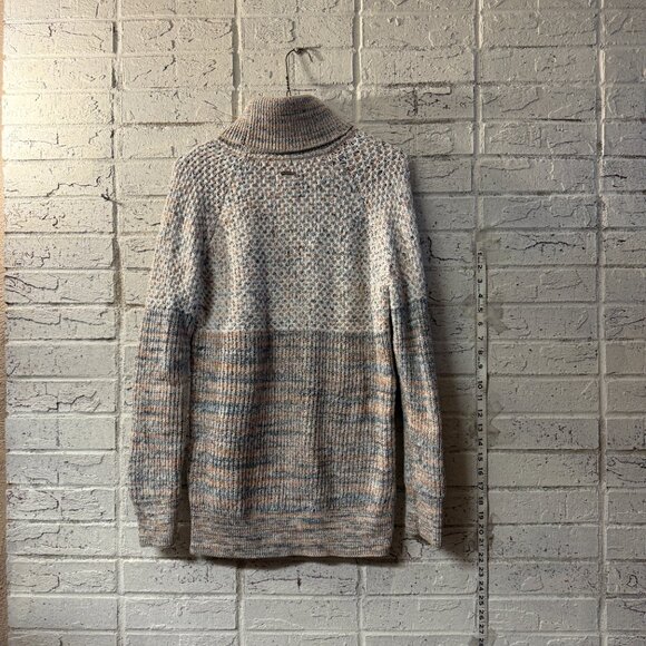 prAna XS Marled Turtleneck Sweater โ Textured Honeycomb Knit in Neutral Earth - Picture 5 of 10